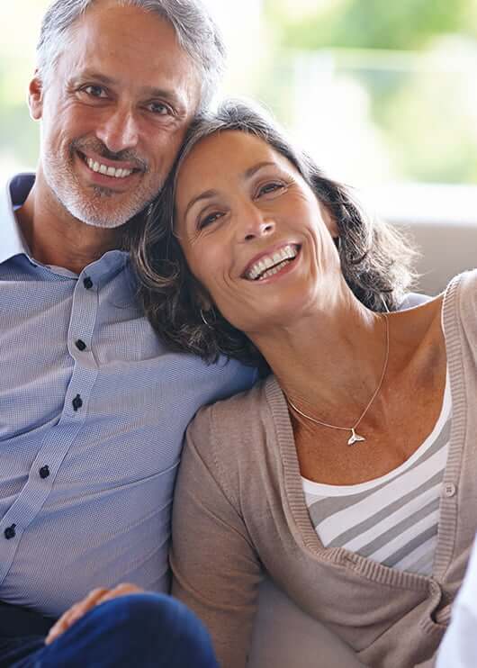 happy, smiling couple